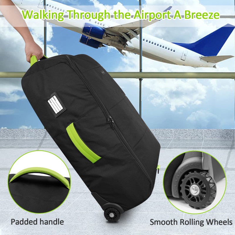YOREPEK Padded Stroller Travel Bag with Wheels for Airplane, Fits Nuna Mixx Next/Triv Next(Remove All Wheels), with a Separate Pocket to Store Stroller Wheels, Gate Check Stroller Bag for Air Travel - Image 5