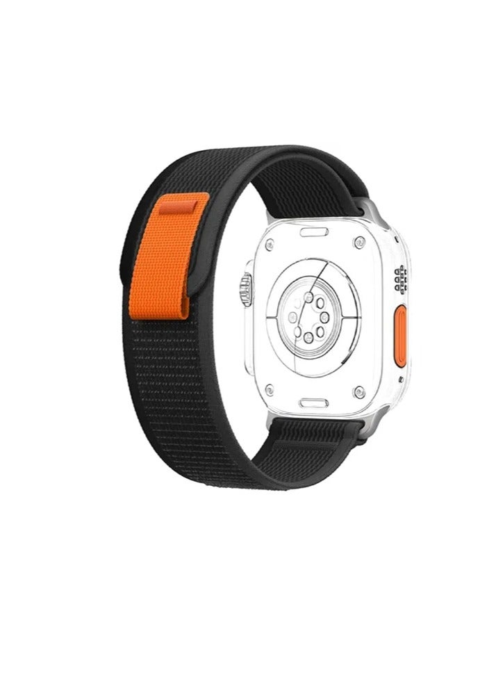 Breathable Elastic Nylon Strap for Huawei Band 8 Sport Watch Band for Men black - Image 1