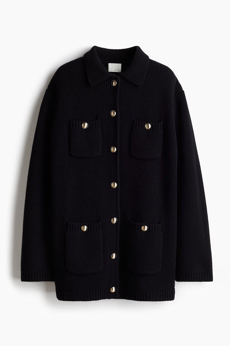 H&M Rib-Knit Wool Cardigan - Image 4