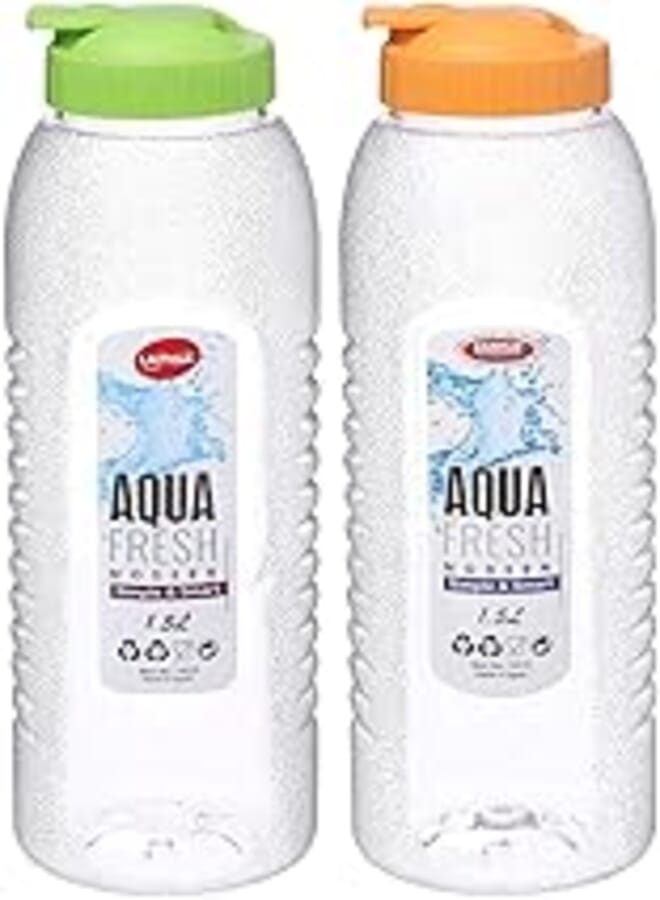 elyassin aqua fresh 5 oz plastic water bottle, multicolor