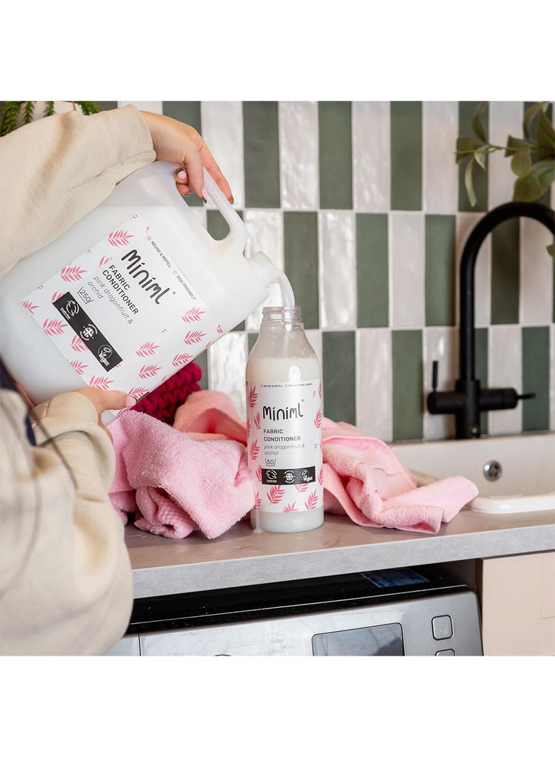 Miniml Fabric Softener & Conditioner 1L Bottle - Pink Dragonfruit & Orchid Scented All Natural Fabric Softener for Sensitive Skin - 100% Vegan & Cruelty Free (50 Washes) - Image 2