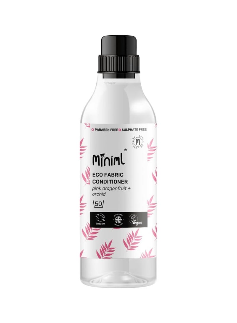 Miniml Fabric Softener & Conditioner 1L Bottle - Pink Dragonfruit & Orchid Scented All Natural Fabric Softener for Sensitive Skin - 100% Vegan & Cruelty Free (50 Washes) - Image 1