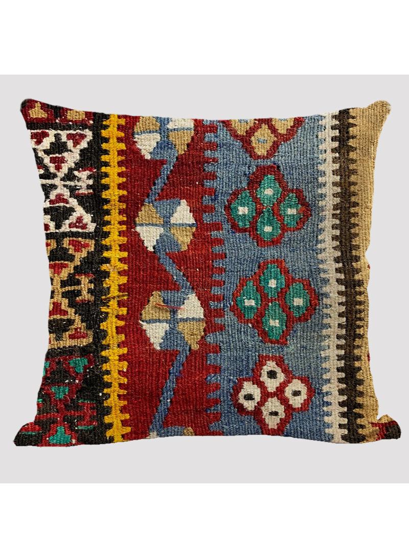 4 قطعة البوهيمي وسادة القضية الوطنية الكتان القضية متعددة الألوان 45x45cm بدون وسادة - Image 2