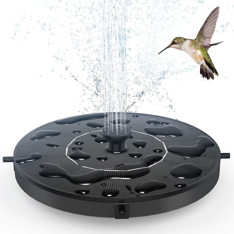 AUTGA Solar Fountain Water Pump for Bird Bath, Floating Solar Powered Water Fountain Pump for Bird Bath, Garden, Pond, Pool, Outdoor (1.4W) - Image 1