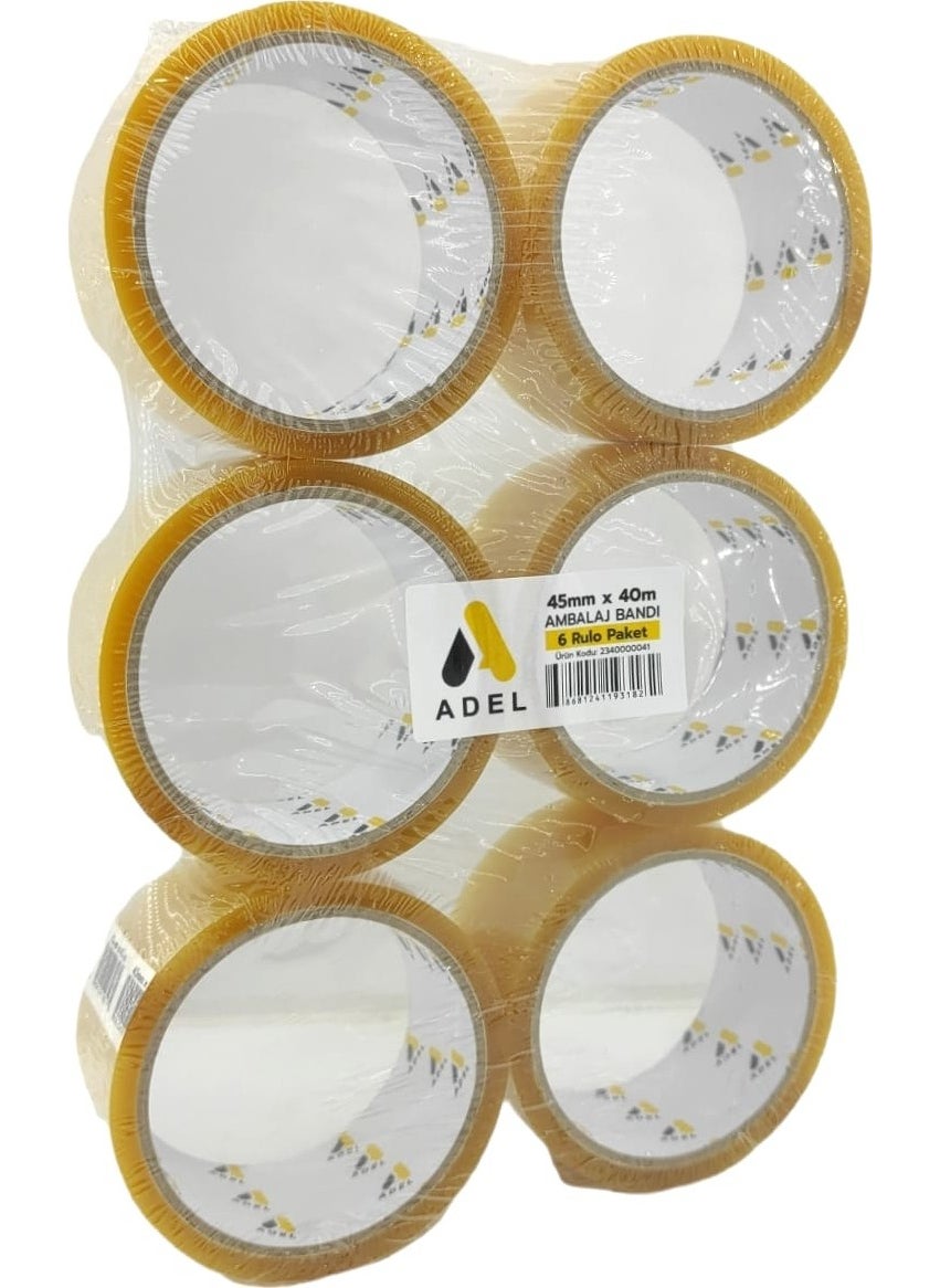 Adel (Faber Product) Transparent Duct Tape 40 Meters 6 Pack  - Image 2