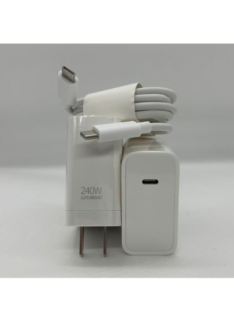Suitable For Realme Neo5 Mobile Phone Charger 240W Super Flash Charging Dual Typec Interface 12A Line-Color:240W Head Line