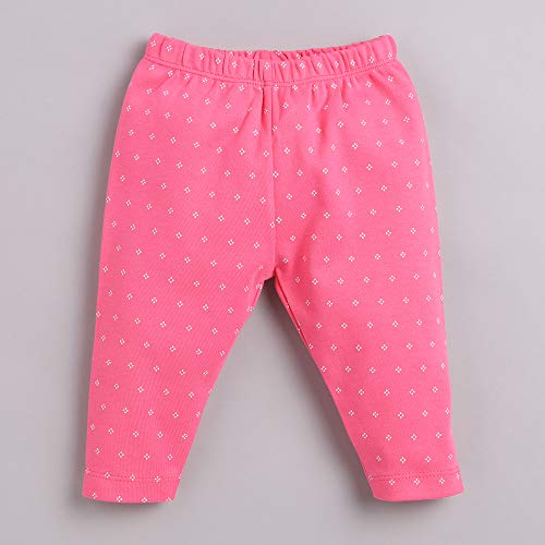 BABY GO Girls Mid Rise Cotton Solid Relaxed Track Pants Pack of 1 (Gobs20-2515-3/6M-Fushiaa_Fushia_3-6 Months), Assorted - Image 5