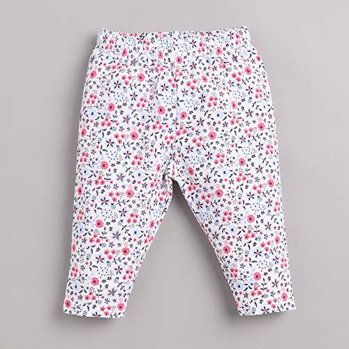 BABY GO Girls Mid Rise Cotton Solid Relaxed Track Pants Pack of 1 (Gobs20-2515-3/6M-Fushiaa_Fushia_3-6 Months), Assorted - Image 3
