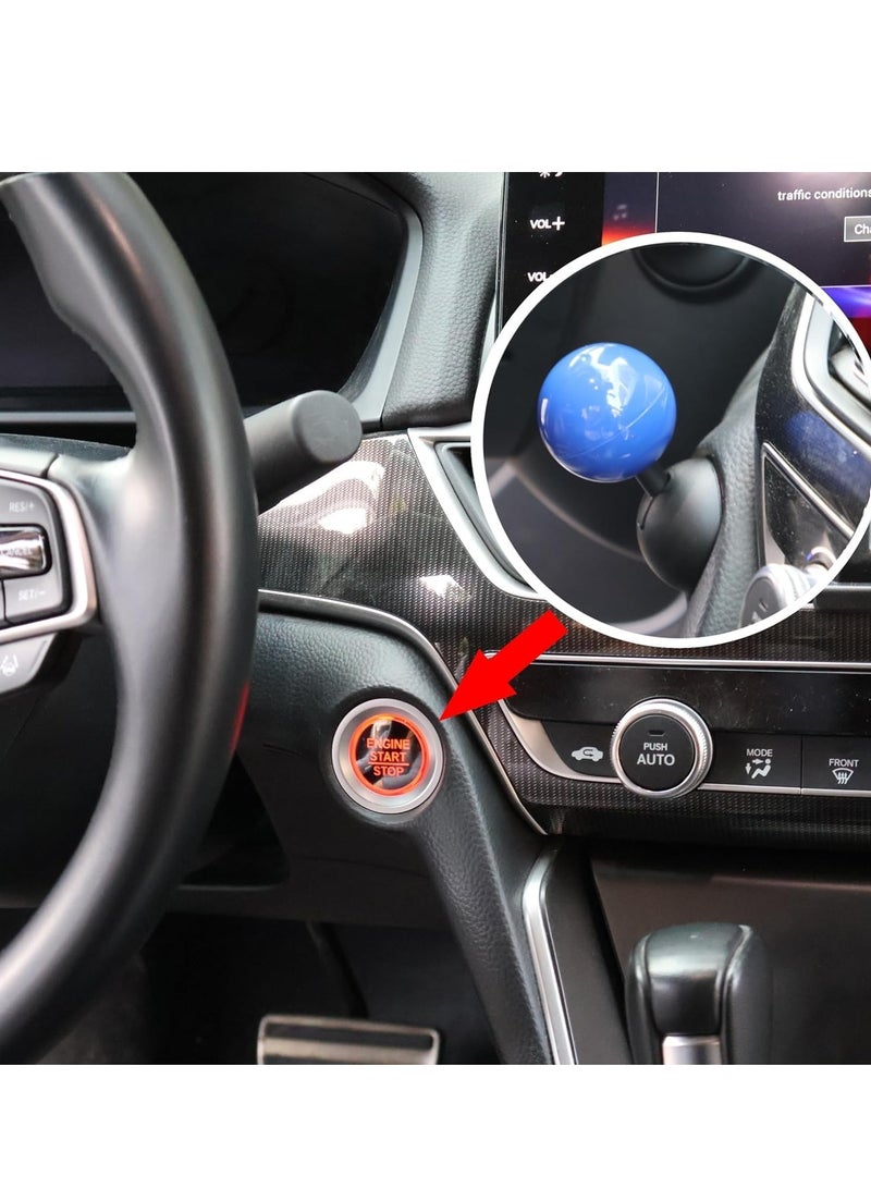 Generic 2Pcs Car Push Button Rocker, Push to Start Button Rocker, Car OneButton Start Lever, Ignition Switch, Car Push Start Button Cover, Car Engine Button Joystick, Car Decorative Accessories, Blue and Red  - Image 4