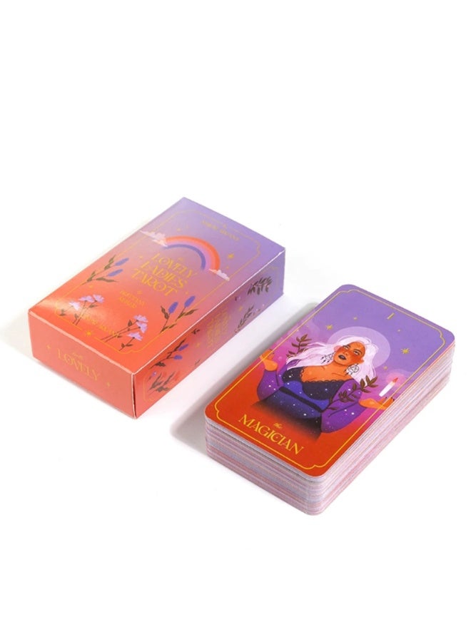 NIBEMINENT Cute lady Tarot deck set. Complete set of Tarot cards. Includes all 78 cards in the typical Tarot deck set. - Image 1