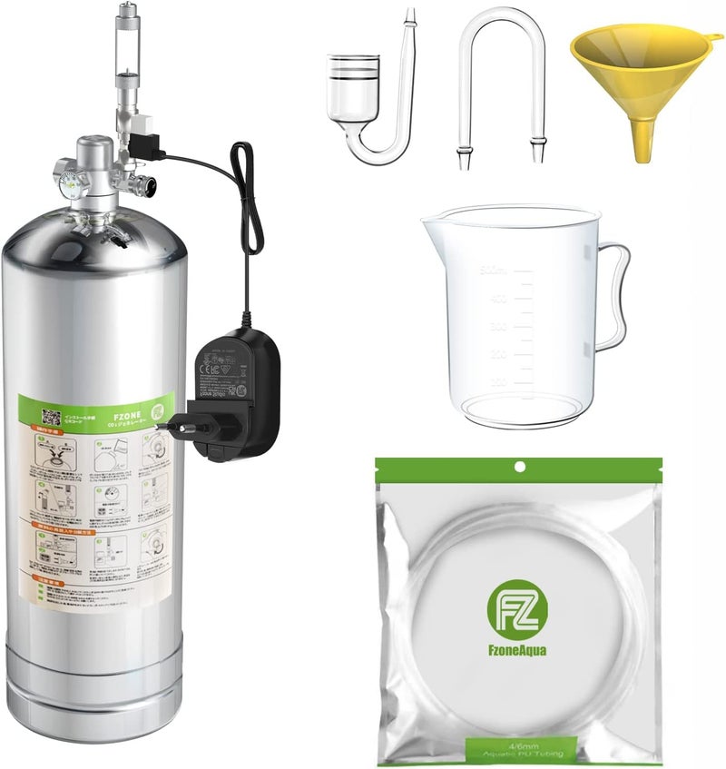 FZONE 5.5L Aquarium CO2 Generator System Carbon Dioxide Reactor Kit with Regulator and Needle Valve for 600-800g Raw Material - Image 1