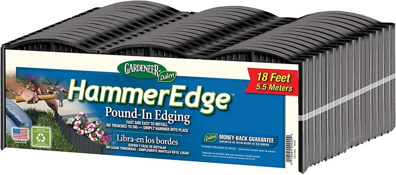 Dalen HammerEdge Pound in Edging 16 Durable Interlocking Pieces 18 feet of Coverage Made in USA Easy to Install 1 Pack