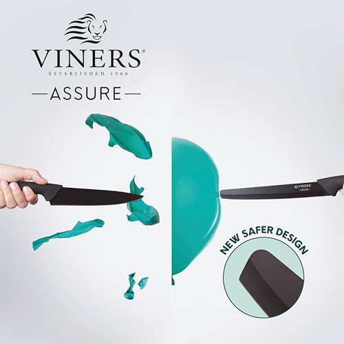 Viners Premium International 4-Piece Stainless Steel Knife Set for Kitchen with Soft Grip Handles, Assure | Sharp Chef, Utility, Paring, and Bread Knives | Crafted in UK - Image 5