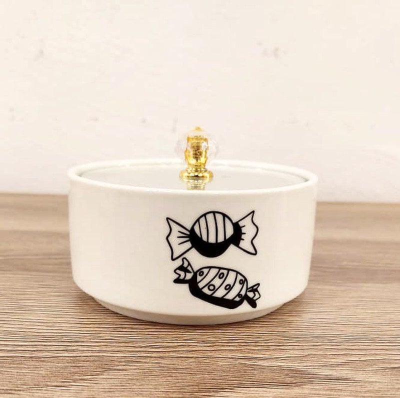 Premium Porcelain Spice Set with Wooden Lid & Holder - Image 1