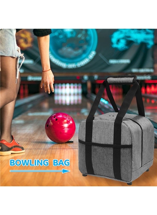 Generic Bowling Ball Bag Bowling Handbag Padded Ball Holder Bowling Bag with Handle Single Bowling Tote for Outdoor Sports Gym - Image 2