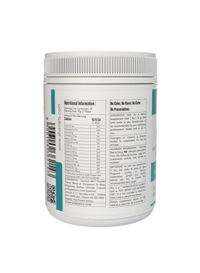 Sharrets Keto-Smart Zero Carbs Powder (3 X 200G) Mcts, Pea Protein, Vitamins & Minerals (Electrolytes) - For Optimal Energy & Hydration. - Image 4