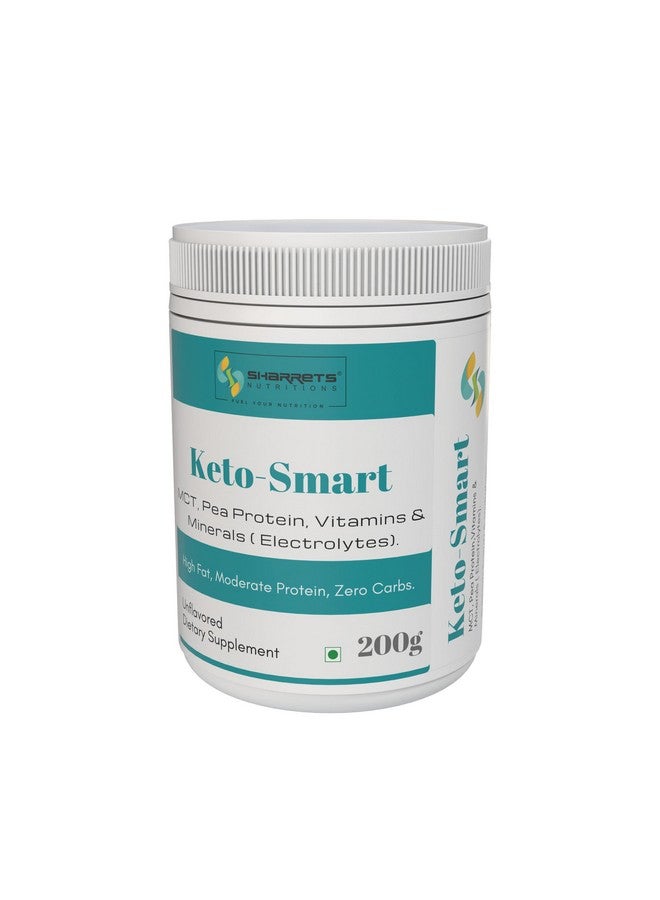 Sharrets Keto-Smart Zero Carbs Powder (3 X 200G) Mcts, Pea Protein, Vitamins & Minerals (Electrolytes) - For Optimal Energy & Hydration. - Image 3