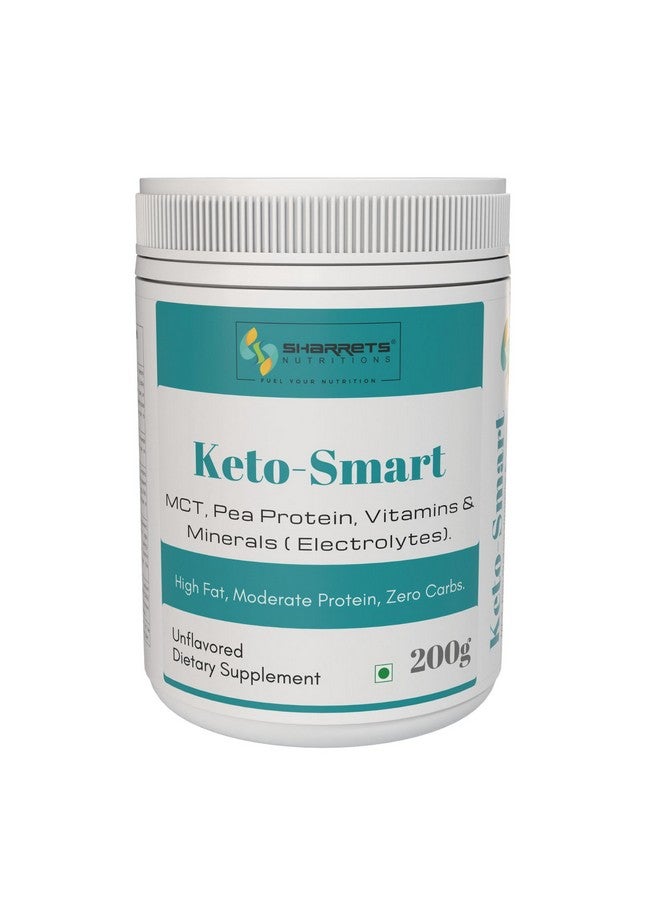 Sharrets Keto-Smart Zero Carbs Powder (3 X 200G) Mcts, Pea Protein, Vitamins & Minerals (Electrolytes) - For Optimal Energy & Hydration. - Image 2