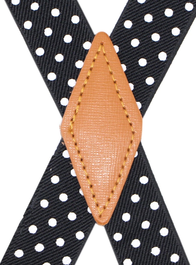 Timiot Mens Suspender and Bowtie Set X Back Heavy Duty Adjustable Elastic Clips Perfect For Work &Casual (Black Polka Dot) - Image 2