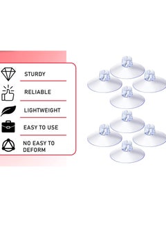 SYOSI Light Suction Cup Shower Caddy Large Heavy Strength Duty Clear Plastic Transparent Light String Mini Suction Cup Hooks Holder for Kitchen Bathroom Shower Caddy Connectors (50 Pieces)  - Image 2