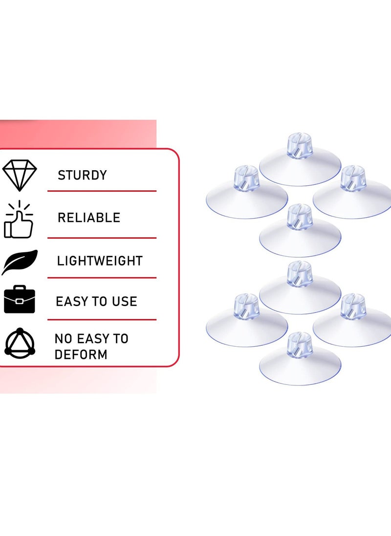 SYOSI Light Suction Cup Shower Caddy Large Heavy Strength Duty Clear Plastic Transparent Light String Mini Suction Cup Hooks Holder for Kitchen Bathroom Shower Caddy Connectors (50 Pieces)  - Image 2
