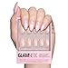 Glamnetic Press On Nails - Honeymoon | Short Almond Nude Fake Nails with 3D Nail Art and Glossy Velvet Finish, Salon Quality | 15 Sizes - 30 Nail Kit with Glue - Image 2