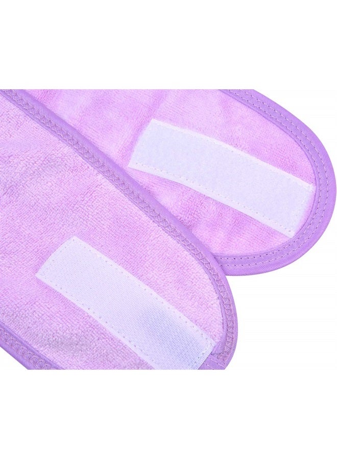 Sinland Spa Headband for Women Ultra Soft Adjustable Makeup Hair Band with Magic Tape, Stretch Head Wrap for Bath, Shower, Facial Mask, Yoga - Image 5
