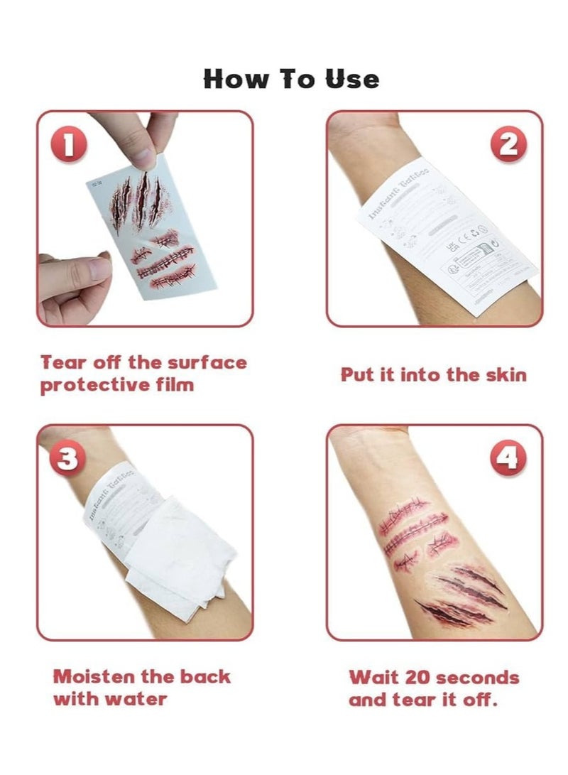 Generic one random piece Adult Party Fun Bruised Tattoo Stickers, Halloween, Easter, Daily Gifts One-time Realistic Men and Women Bruised Imitation Makeup Stickers - Image 4