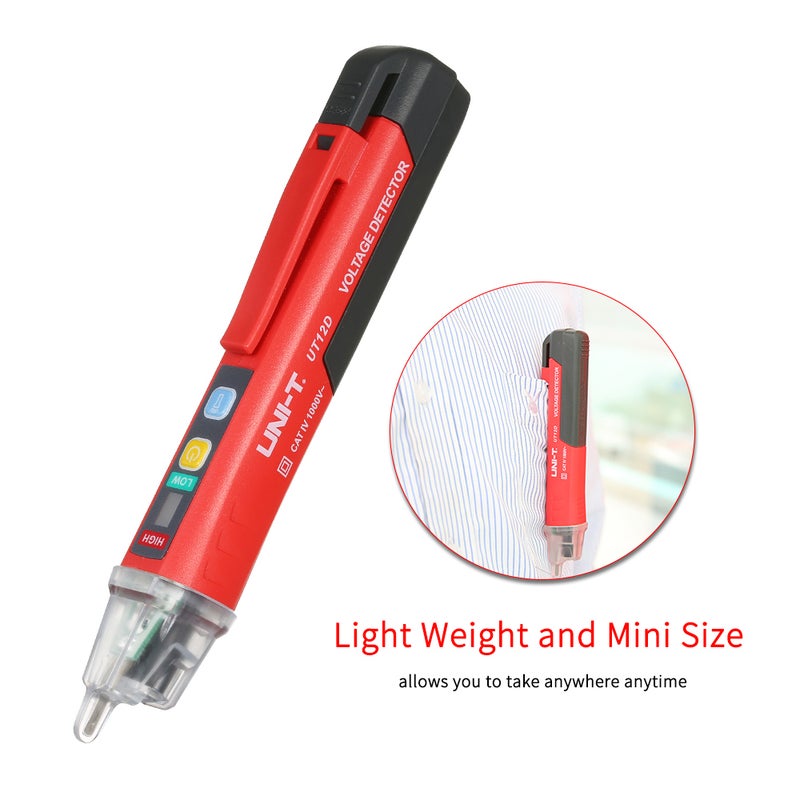 UNI-T Portable Non-contact AC Voltage Tester Pen Shaped V～Alert Detector with Sound and Light Alarm and LED Flashlight - Image 4
