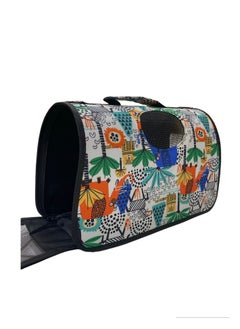 HAPPY PUSS Outdoor Pet Bag: pet handbag, pet shoulder bag, Travel Carrier for cats and dogs. jungle design-small size  - Image 5