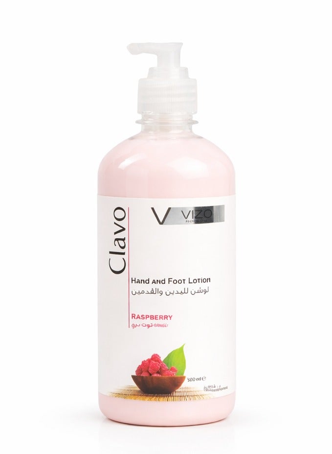 VIZO Clavo Hand & Foot Lotion Raspberry 500ML - Image 1