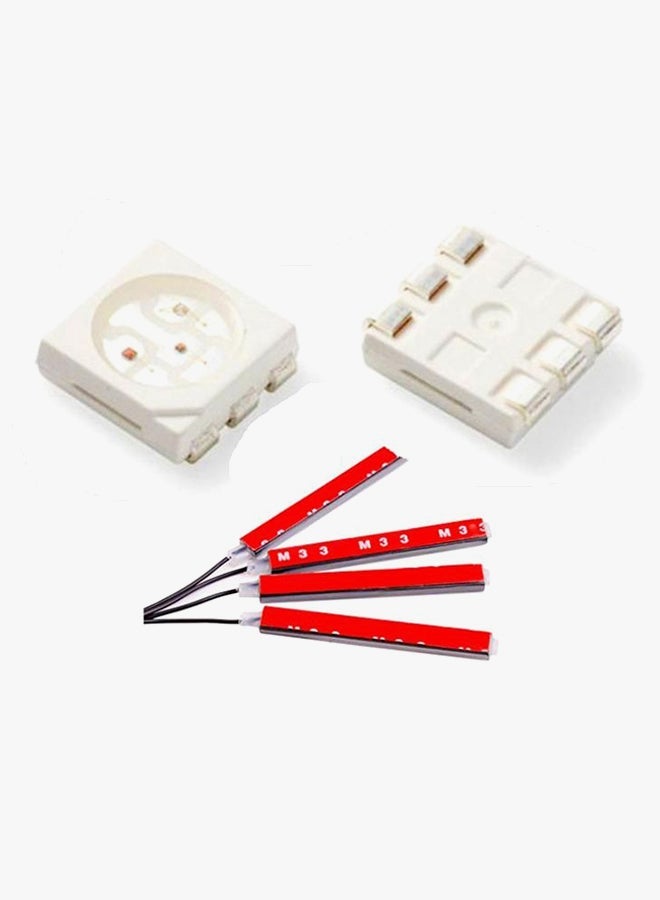 36 LED Bulb Car Light Strip With Remote Control, Multicolour - Image 2