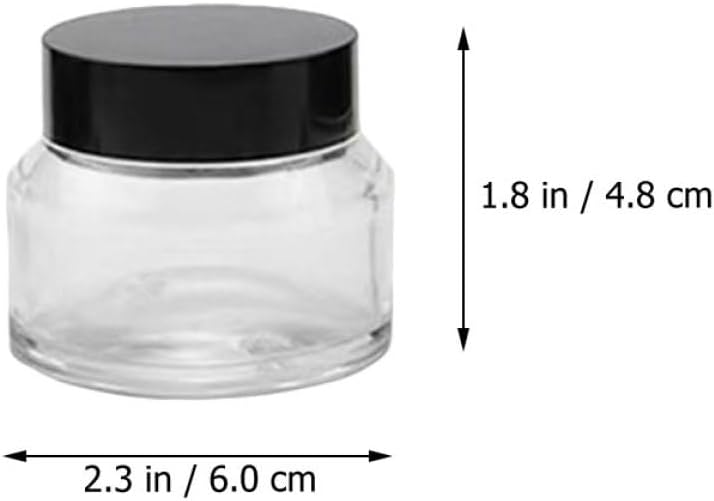 VILLCASE 12pcs 50g Glass Cream Jars for Travel Skincare Storage Refillable Empty Cosmetic Containers for Face and Body Cream Packaging - Image 2