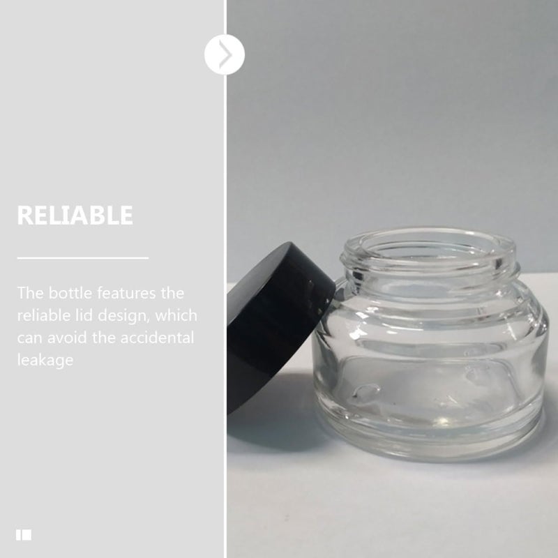 VILLCASE 12pcs 50g Glass Cream Jars for Travel Skincare Storage Refillable Empty Cosmetic Containers for Face and Body Cream Packaging - Image 4