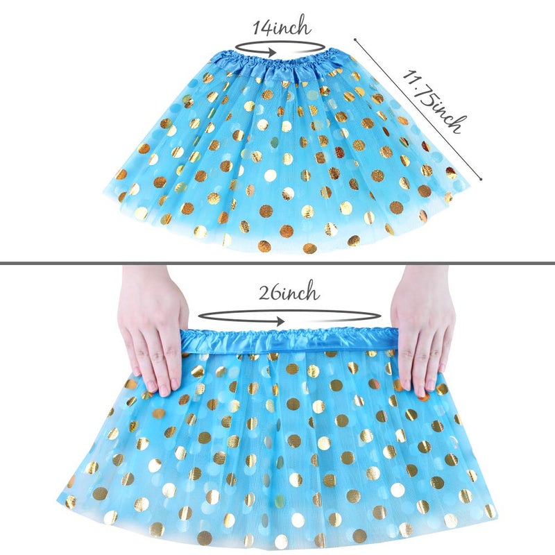 Koogel Tutu for Toddler Girls, 4PCS Toddler Tutu Dress Up Clothes Tulle Skirt for Birthday Princess Costume Party Favor - Image 2