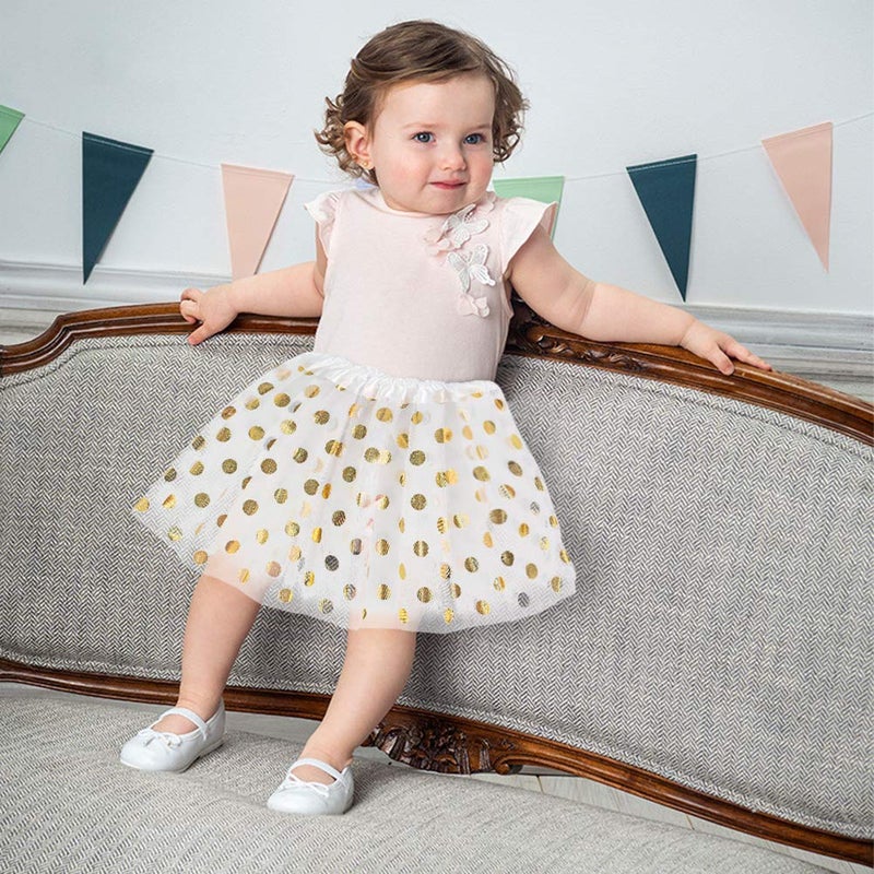 Koogel Tutu for Toddler Girls, 4PCS Toddler Tutu Dress Up Clothes Tulle Skirt for Birthday Princess Costume Party Favor - Image 3