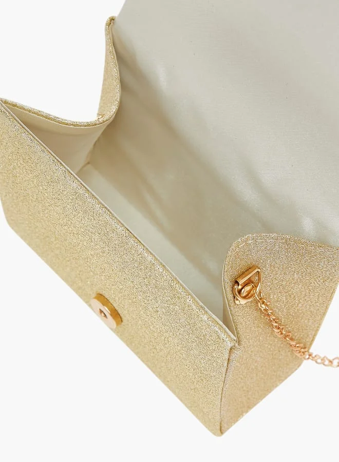 Flora Bella By Shoexpress Girls 3-Piece Glitter Embellished Sling Bag And Hairclip Set