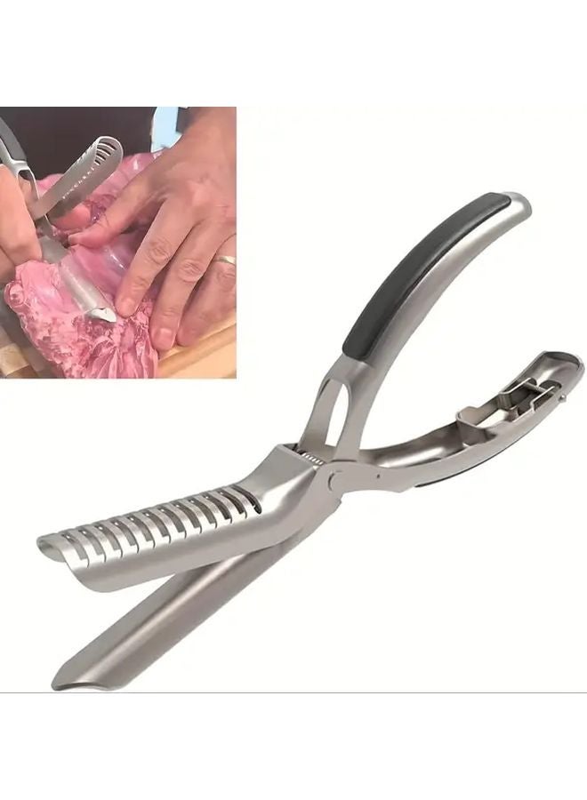general 1pc 304 Stainless Steel Rib Membrane Remover Tool Ergonomic Design For BBQ Prep - Image 1