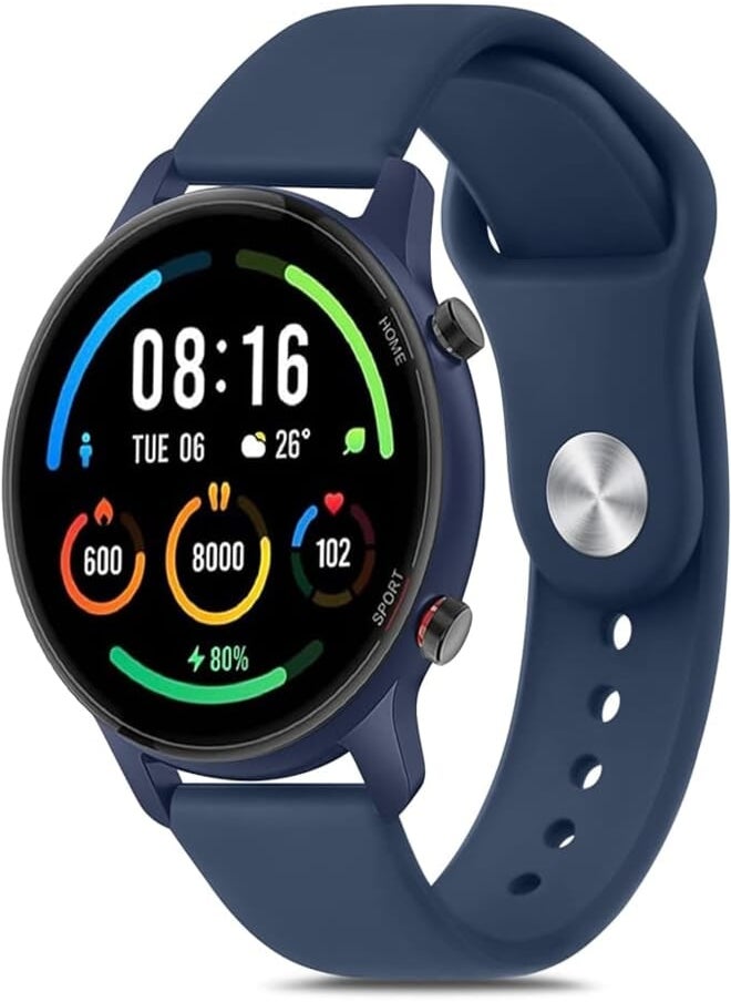 Meliya - حزام ميليا 22 مم لساعة Xiaomi Mi Watch/Xiaomi Watch S1 / Xiaomi Watch S1 Active، حزام سيليكون ناعم قابل للتنفس لساعة Xiaomi Mi Watch الذكية الرياضية - Image 1