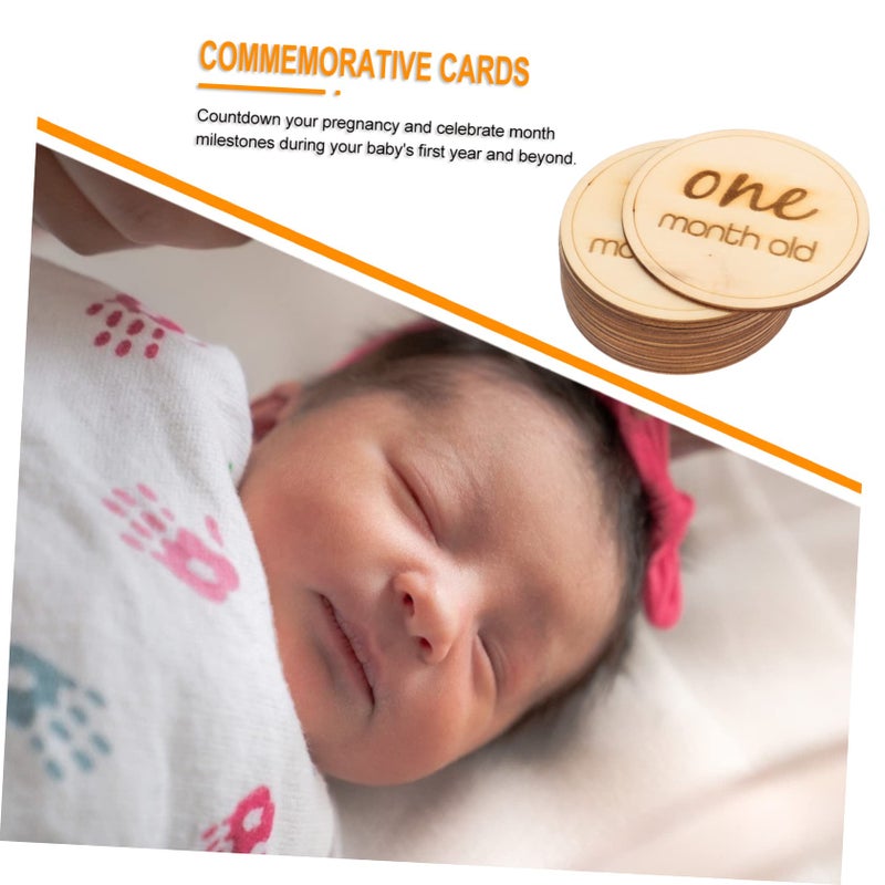Wooden Monthly Baby Photo Cards For Newborn Milestone Tracking And Social Media Sharing 12 Pieces - Image 4