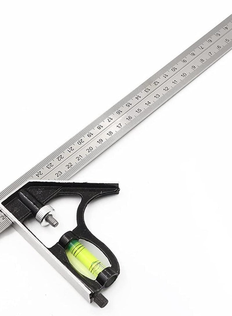 GGOOT Carpenters Multi Angle Measuring Triangular Ruler,Woodworking Tools Ruler DIY Precise Stainless Steel Measuring Ruler Tools Aluminium Combination Mobile Workshop Hardware Angle Spirit Level 12 ( Col