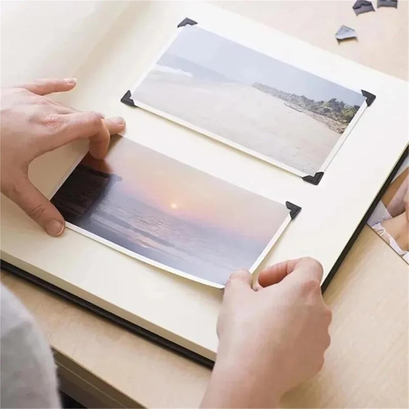 Photo Corners Self Adhesive 1440Pcs Photo Corner Stickers for DIY Albums and Scrapbooking Vintage Kraft Paper Frame Decoration Handwork Supplies(Silver) - Image 5