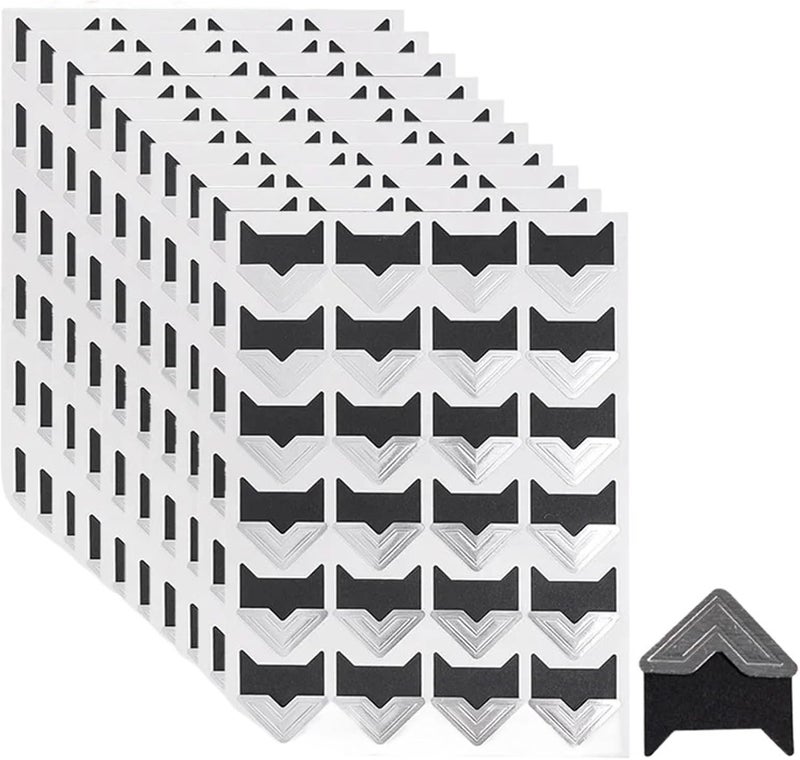 Photo Corners Self Adhesive 1440Pcs Photo Corner Stickers for DIY Albums and Scrapbooking Vintage Kraft Paper Frame Decoration Handwork Supplies(Silver) - Image 1