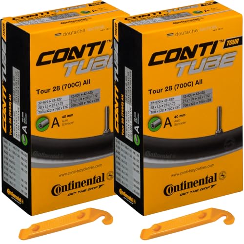 Continental Tour 28 700x3247 40mm Schrader Valve 2 Pack wLevers