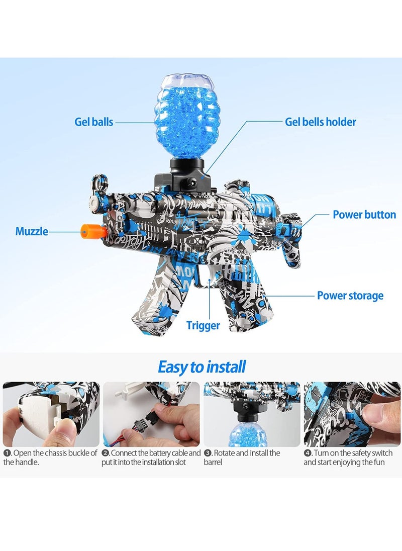 JOMILA - JOMILA Electric Gun Splatter Ball Gel Blaster with 45000 Water Beads with Foam Darts and Goggles Gel Ball Blaster Automatic is Eco Friendly Outdoor Activities Team Game for Kids - Image 1