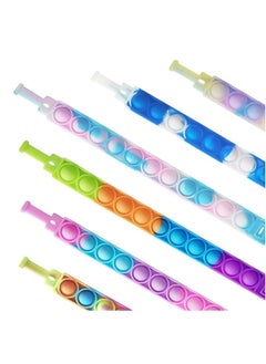 NQOOH Pop Fidget Bracelet Toys Colourful Silicone Stress Relief Party Gifts for Kids and Classroom Rewards 10 Pieces Multicoloured  - Image 3