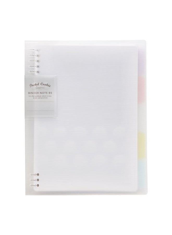 كوكويو Kokuyo Pastel Cookie Soft Light B5 دفتر الأوراق المفككة سعة كبيرة مع فواصل من 5 ألوان، 40 ورقة، شفاف، Wsg-ruyp61t - Image 4