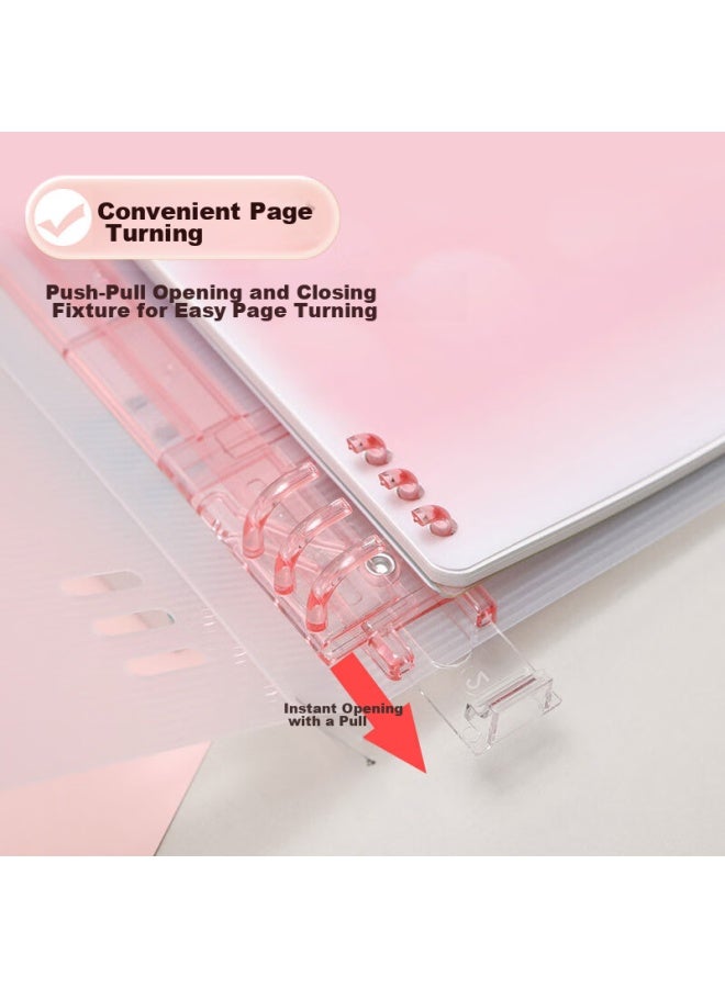 كوكويو Kokuyo Pastel Cookie Soft Light B5 دفتر الأوراق المفككة سعة كبيرة مع فواصل من 5 ألوان، 40 ورقة، شفاف، Wsg-ruyp61t - Image 2