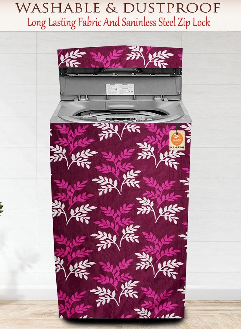 KANUSHI Industries® Washable & Dustproof Top Load Fully Automatic Washing Machine Cover (Suitable for 6 Kg, 6.5 kg, 7 kg, 7.5 kg) (Purple-Small-LEVS-TOP-Load-Fully) - Image 2