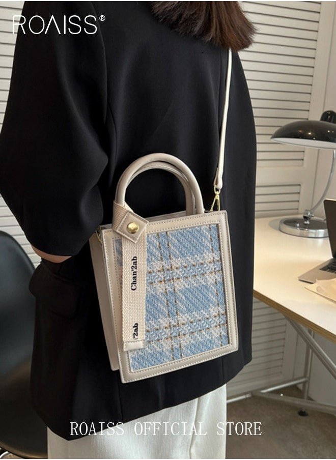 roaiss - Women Woolen Mini Handbag Commuter Niche Crossbody Bag with Simple and Minimalist Design Chic Tote Bag for Everyday Use - Image 1
